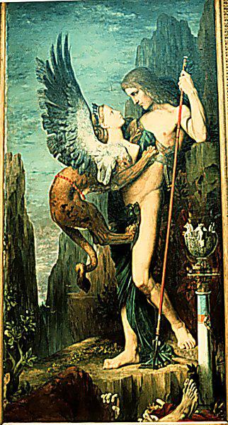 Gustave Moreau Oedipus and the Sphinx oil painting picture